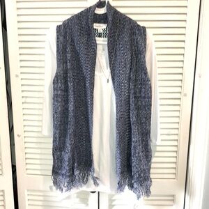 Cloud Chaser Blue Sweater Vest with fringe XL